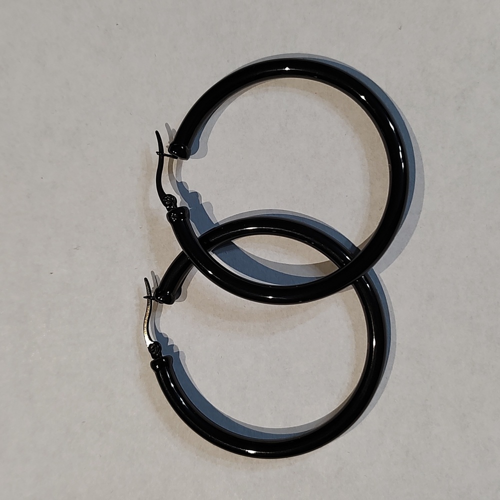 40mm Tube Hoop Earrings